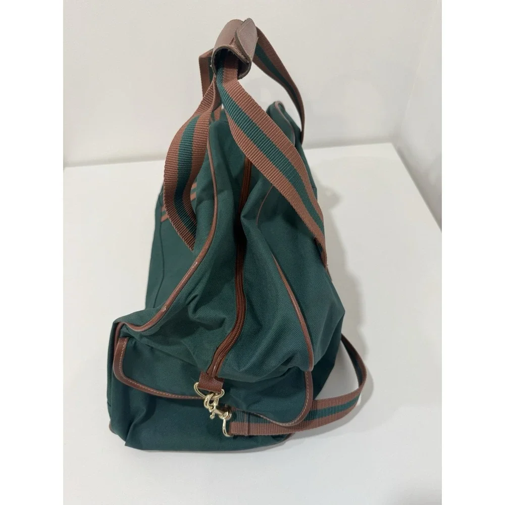 Vintage Polo Ralph Lauren 90s Green Canvas Duffle Weekender Bag